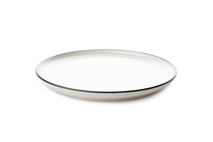 Hermia Juego de desayuno de cerámica de 18 piezas - Blanco y negro